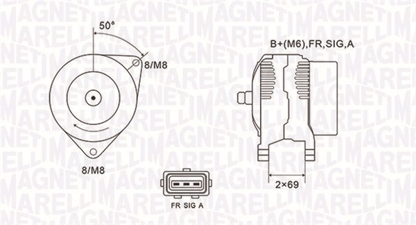 Alternator/Dynamo Magneti Marelli 063731857010