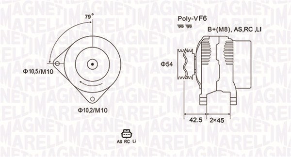 Alternator/Dynamo Magneti Marelli 063731865010