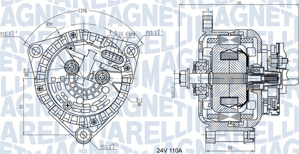 Alternator/Dynamo Magneti Marelli 063731871010