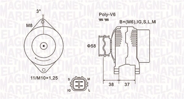 Alternator/Dynamo Magneti Marelli 063731889010