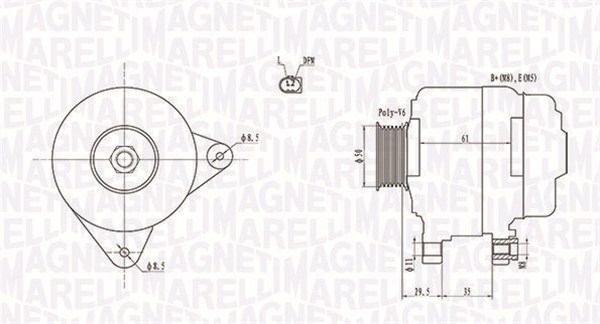 Alternator/Dynamo Magneti Marelli 063731921010