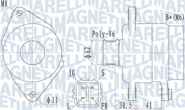 Alternator/Dynamo Magneti Marelli 063731930010