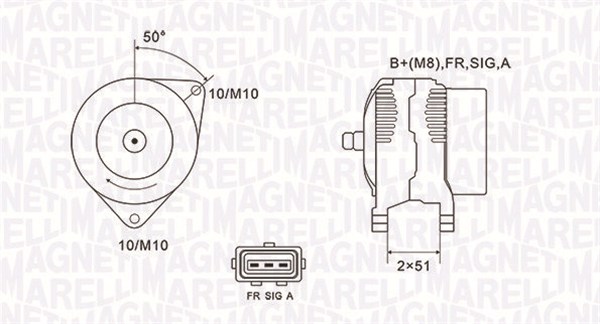 Alternator/Dynamo Magneti Marelli 063731941010