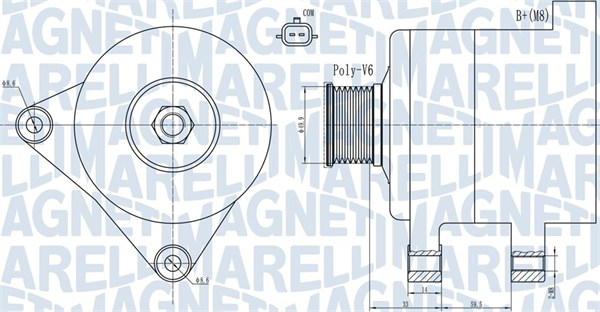 Alternator/Dynamo Magneti Marelli 063731945010