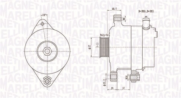 Alternator/Dynamo Magneti Marelli 063731949010