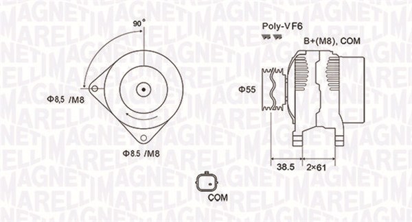 Alternator/Dynamo Magneti Marelli 063731975010