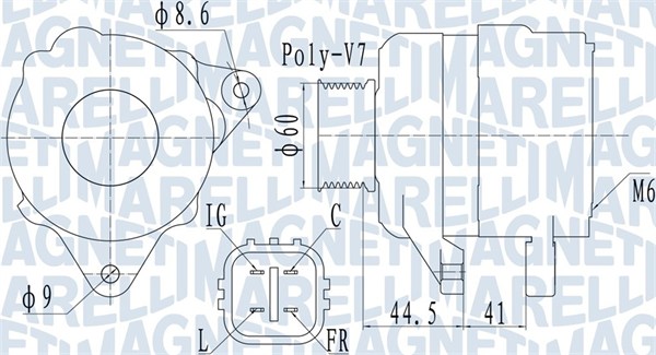 Alternator/Dynamo Magneti Marelli 063731981010