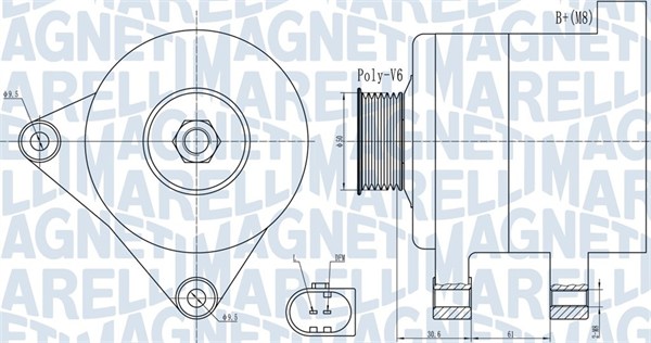 Alternator/Dynamo Magneti Marelli 063731985010