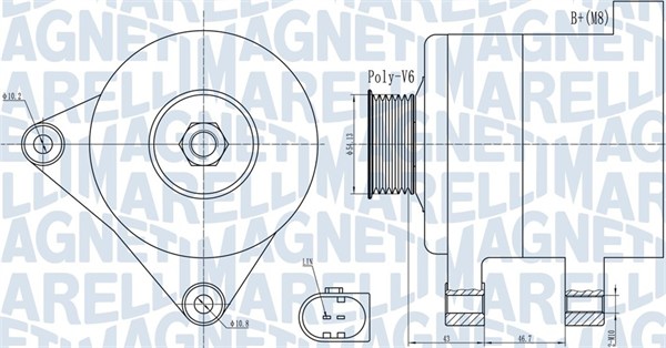 Alternator/Dynamo Magneti Marelli 063732000010