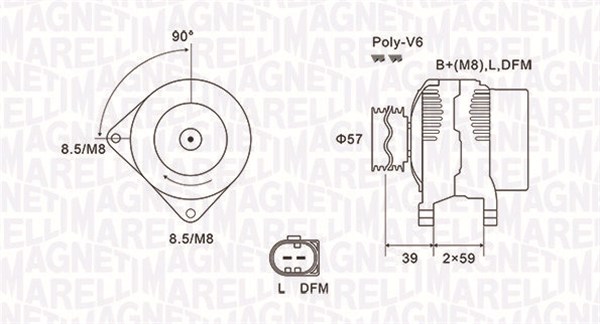 Alternator/Dynamo Magneti Marelli 063732002010
