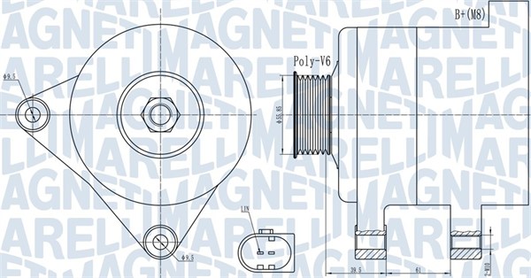 Alternator/Dynamo Magneti Marelli 063732011010