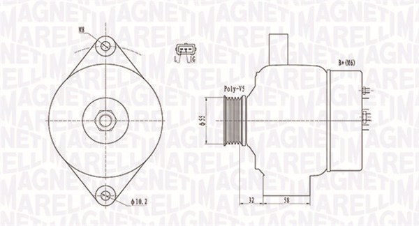 Alternator/Dynamo Magneti Marelli 063732026010