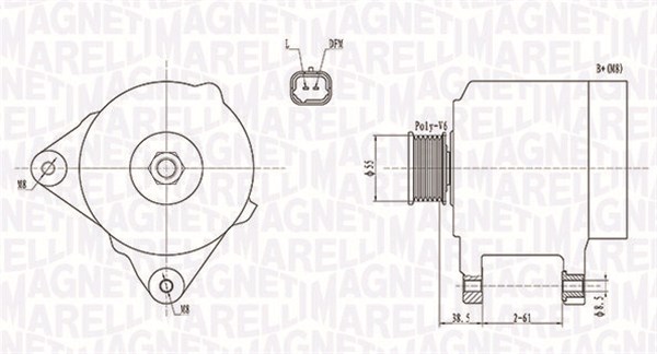 Alternator/Dynamo Magneti Marelli 063732043010