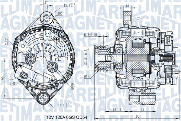 Alternator/Dynamo Magneti Marelli 063732045010