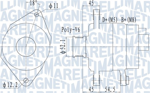 Alternator/Dynamo Magneti Marelli 063732048010