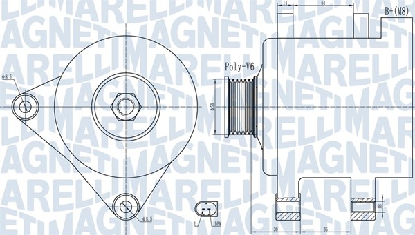 Alternator/Dynamo Magneti Marelli 063732056010