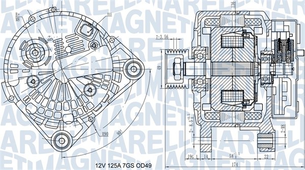 Alternator/Dynamo Magneti Marelli 063732058010