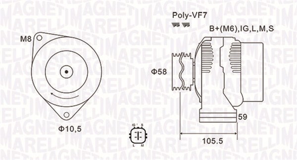 Alternator/Dynamo Magneti Marelli 063732069010