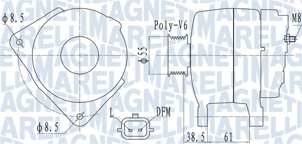 Alternator/Dynamo Magneti Marelli 063732098010