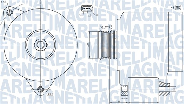Alternator/Dynamo Magneti Marelli 063732133010