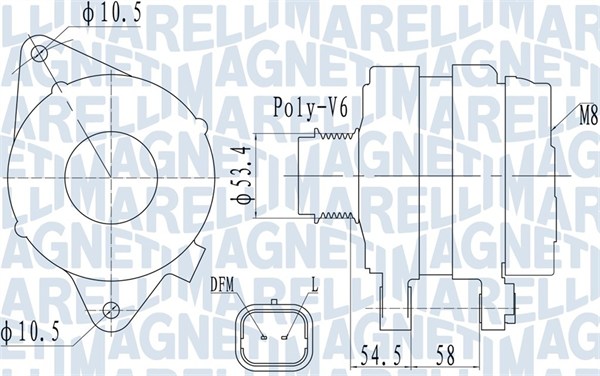 Alternator/Dynamo Magneti Marelli 063732142010