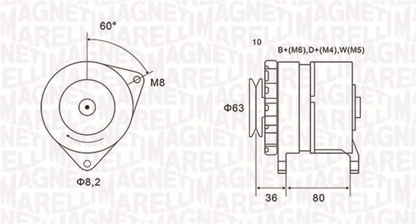 Alternator/Dynamo Magneti Marelli 063735060010