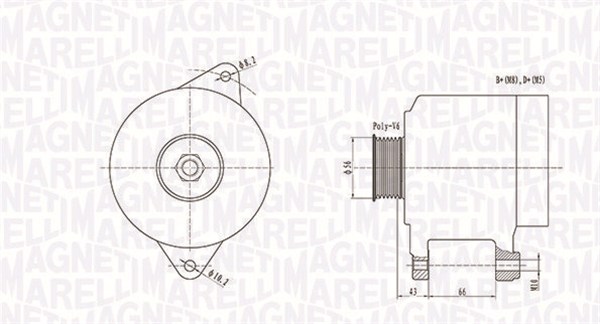 Alternator/Dynamo Magneti Marelli 063738250010