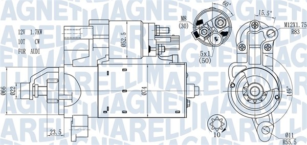 Starter Magneti Marelli 063721563510