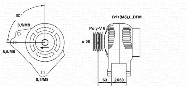 Alternator/Dynamo Magneti Marelli 063533489010