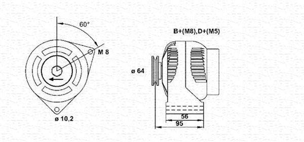 Alternator/Dynamo Magneti Marelli 943356566010