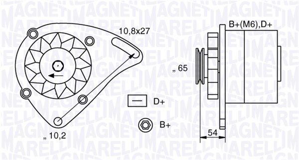 Alternator/Dynamo Magneti Marelli 063341454010