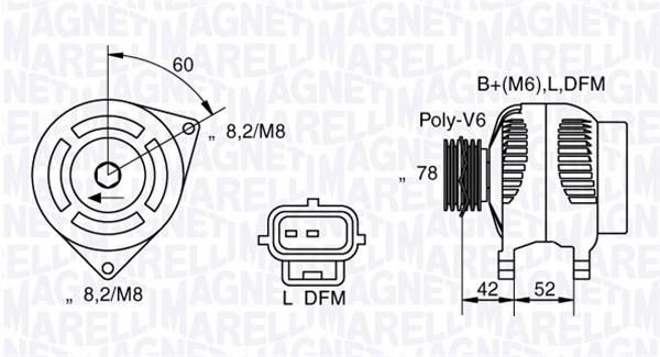Alternator/Dynamo Magneti Marelli 063341711010