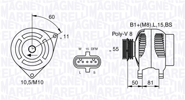 Alternator/Dynamo Magneti Marelli 063535550050