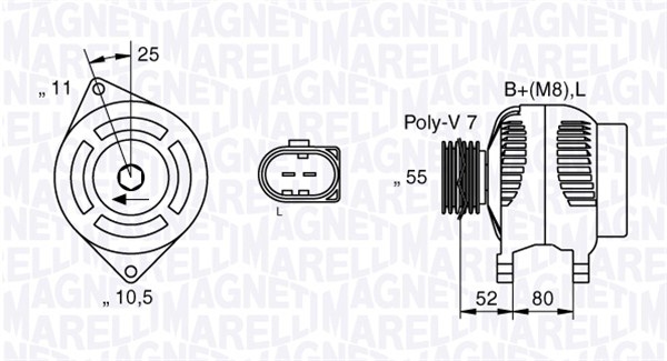 Alternator/Dynamo Magneti Marelli 063535250200