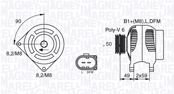 Alternator/Dynamo Magneti Marelli 063533250130