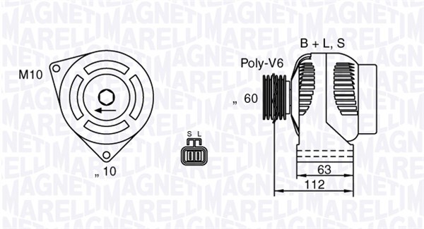 Alternator/Dynamo Magneti Marelli 063532622010