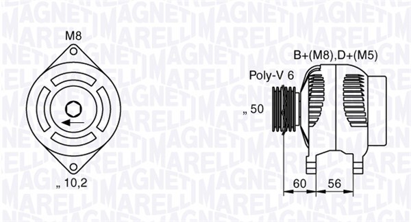 Alternator/Dynamo Magneti Marelli 063533479010