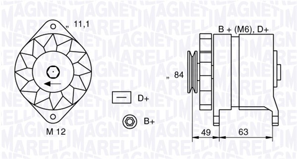 Magneti Marelli Alternator/Dynamo 063321044010