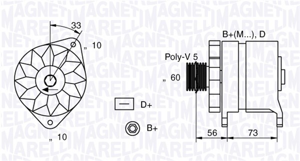 Alternator/Dynamo Magneti Marelli 063321155010