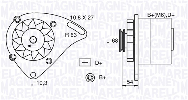 Alternator/Dynamo Magneti Marelli 063321165010