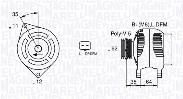 Alternator/Dynamo Magneti Marelli 063377015010