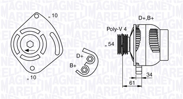 Alternator/Dynamo Magneti Marelli 063377030010