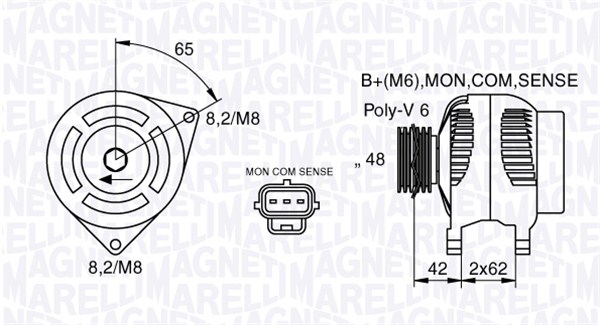 Alternator/Dynamo Magneti Marelli 063377409010