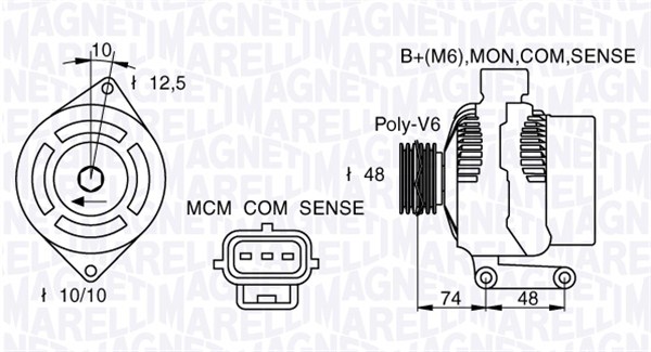 Alternator/Dynamo Magneti Marelli 063377411010