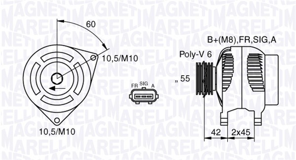 Alternator/Dynamo Magneti Marelli 063377416010