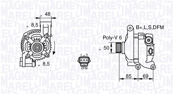 Alternator/Dynamo Magneti Marelli 063377420010