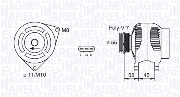 Alternator/Dynamo Magneti Marelli 063377434010