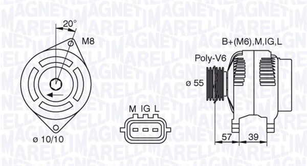 Alternator/Dynamo Magneti Marelli 063377439010