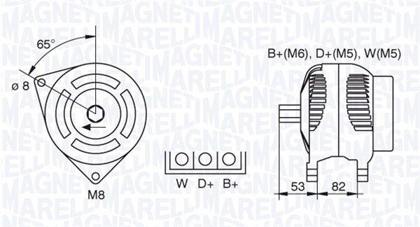 Alternator/Dynamo Magneti Marelli 063377461010