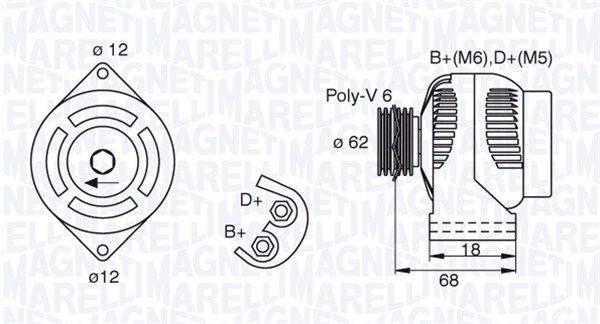 Alternator/Dynamo Magneti Marelli 063377490010